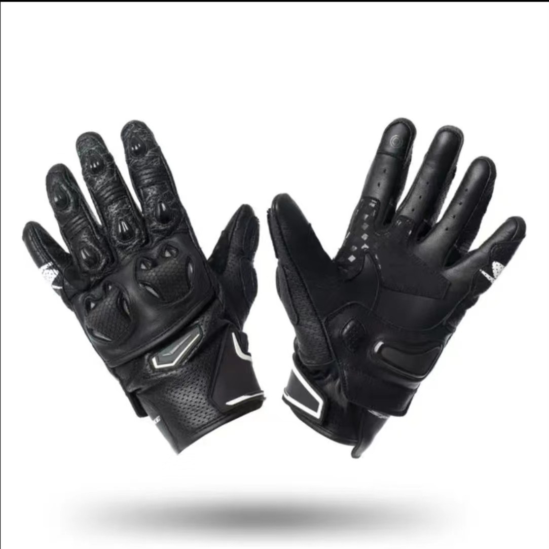 意大利SPYKE太极街道网眼赛车竞技保护手套牛皮防护打孔透气竞技