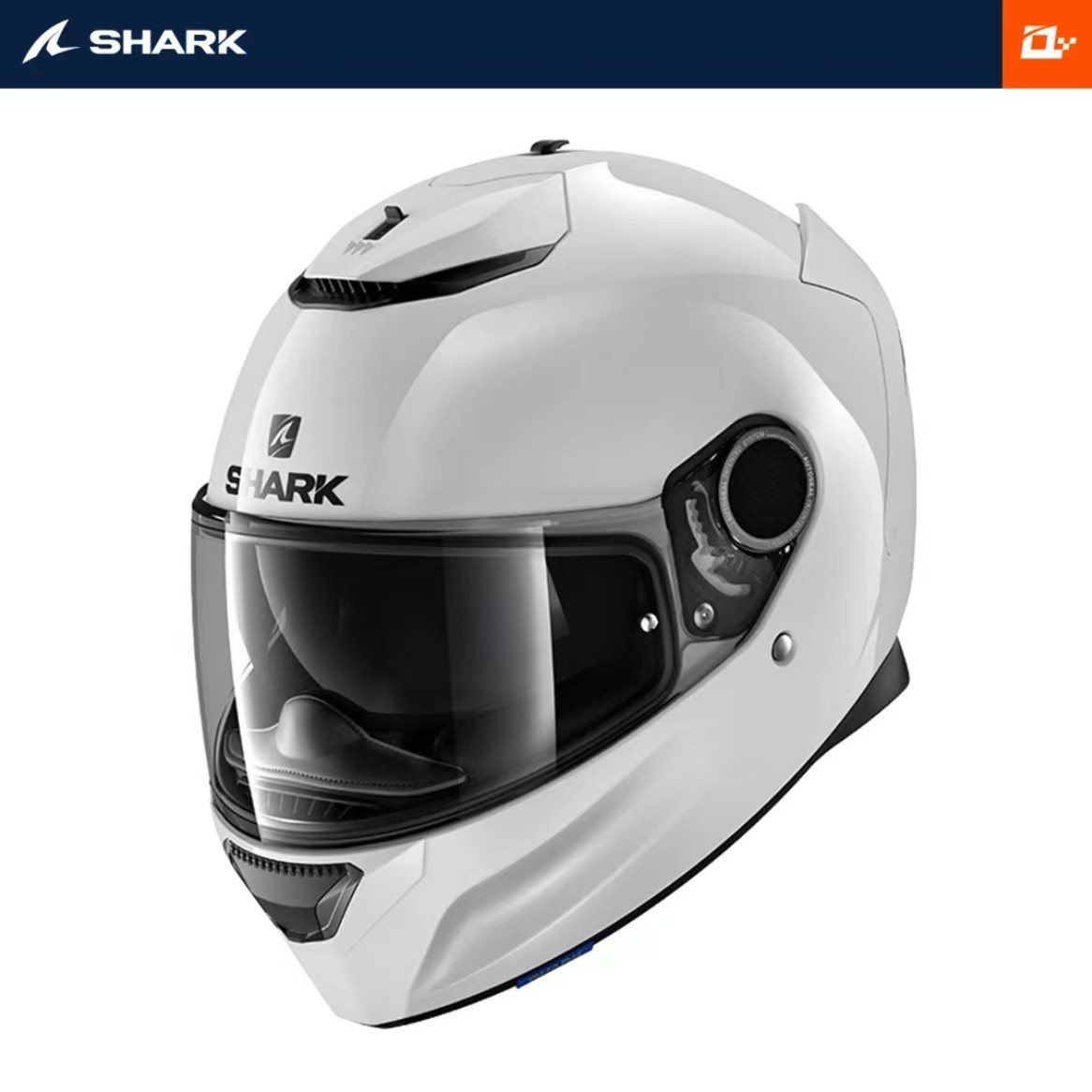 法国SHARK鲨鱼23年素色斯巴达系列玻璃纤维摩托车头盔双镜片设计