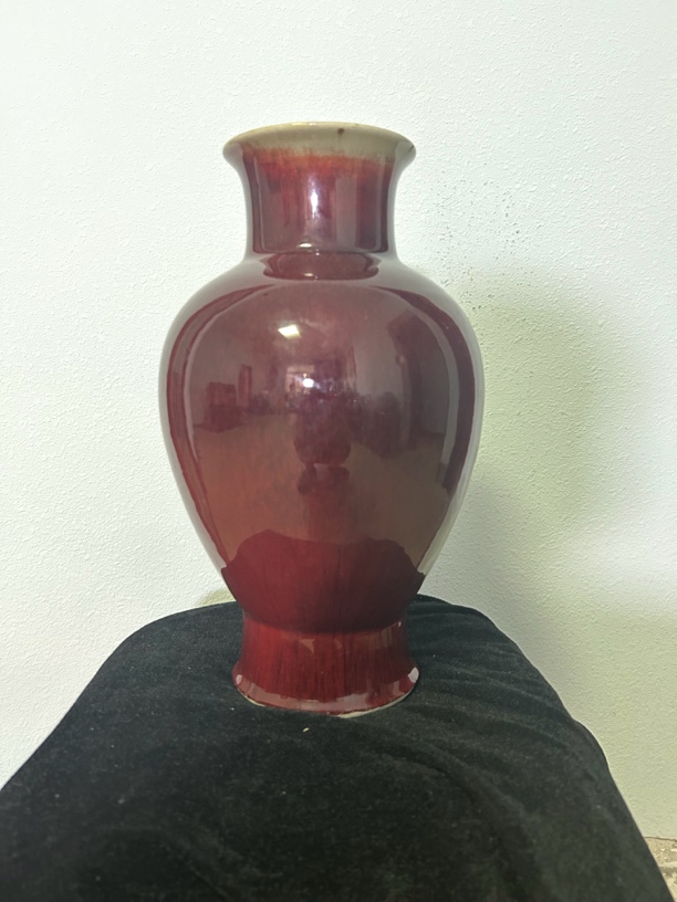 郎红花瓶，高32左右，口12左右