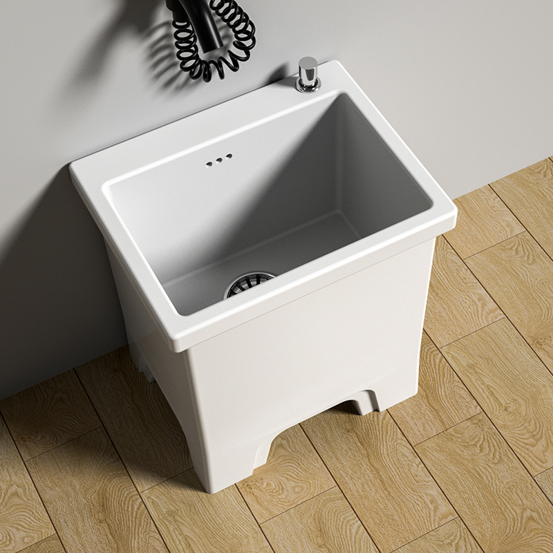 亿路莎陶瓷拖把池家用墩拖布中小号卫生阳台长方形高脚落地洗地盆