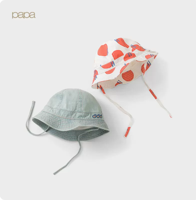 【颜色尺码随机】牛仔渔夫帽儿童可爱遮阳帽