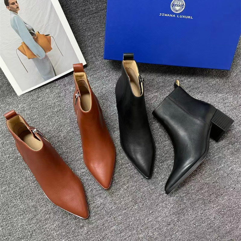  [JL秋冬上新]JIWANA LUXURAL 女士羊皮休闲尖头靴1101