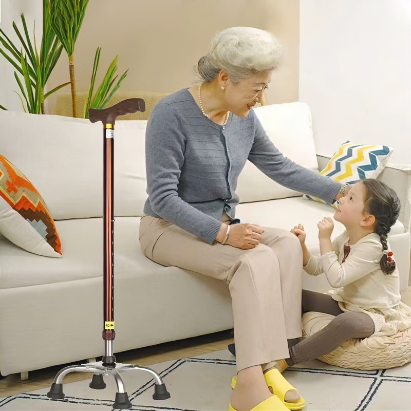 老年人拐杖送爷爷奶奶的礼物户外运动手仗拐棍可以调节铝合金拐杖