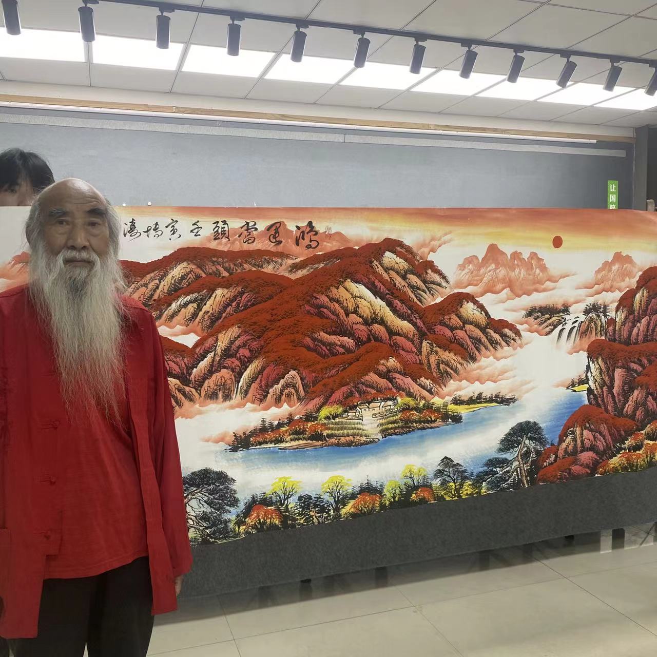 田博涛收藏真迹国画鸿运当头代表作//12平尺画作