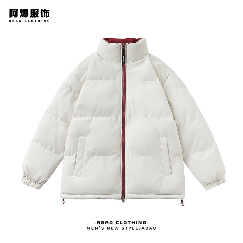 【阿爆服饰】冬季新款男士加厚棉服男女潮牌简约情侣保暖百搭面包服