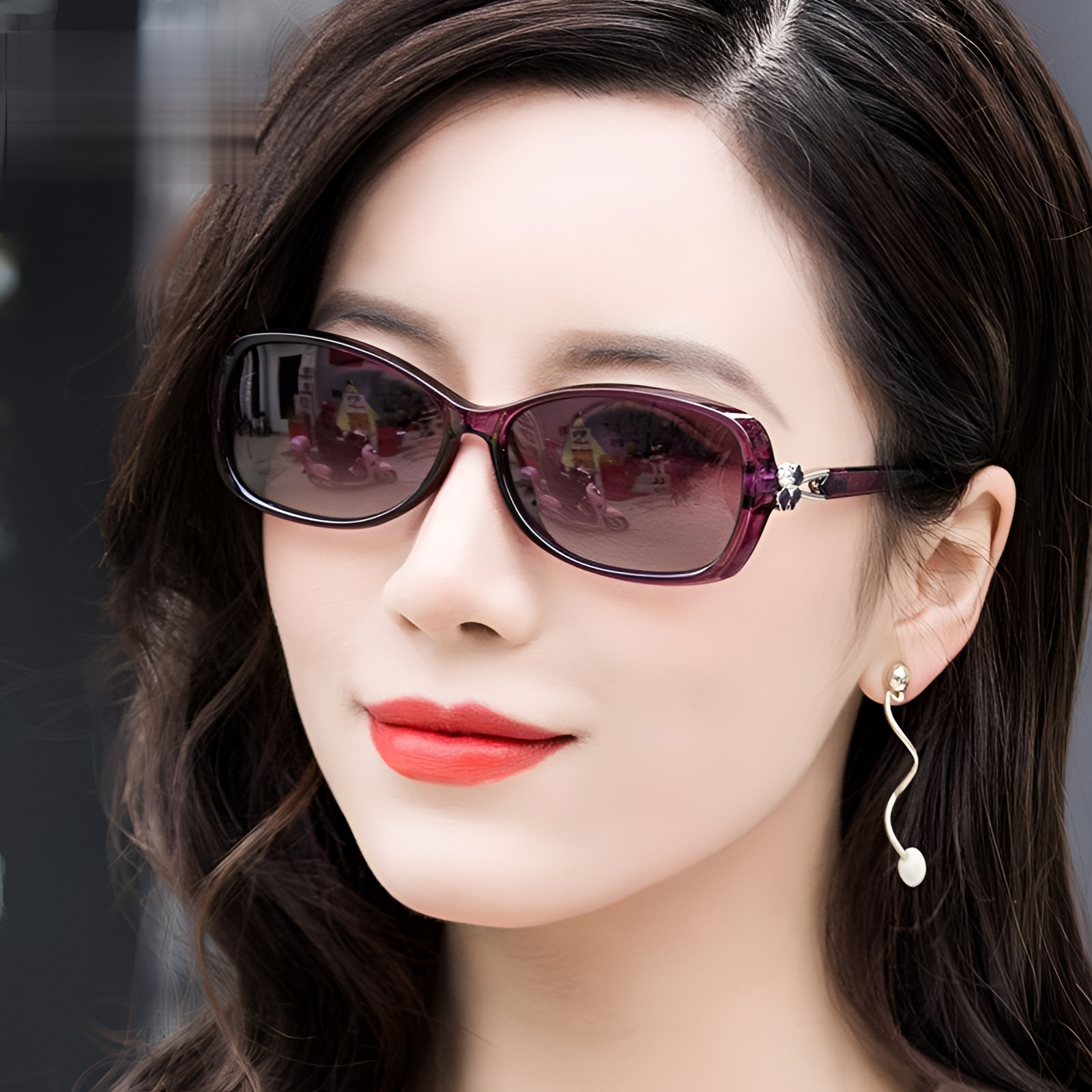 墨镜女小脸款优雅开车网红眼镜方形小号小框偏光太阳镜女防紫外线