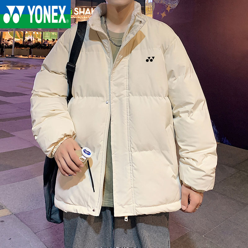 YONEX尤尼克斯棉服男冬季加绒加厚防寒国潮百搭运动立领棉衣外套
