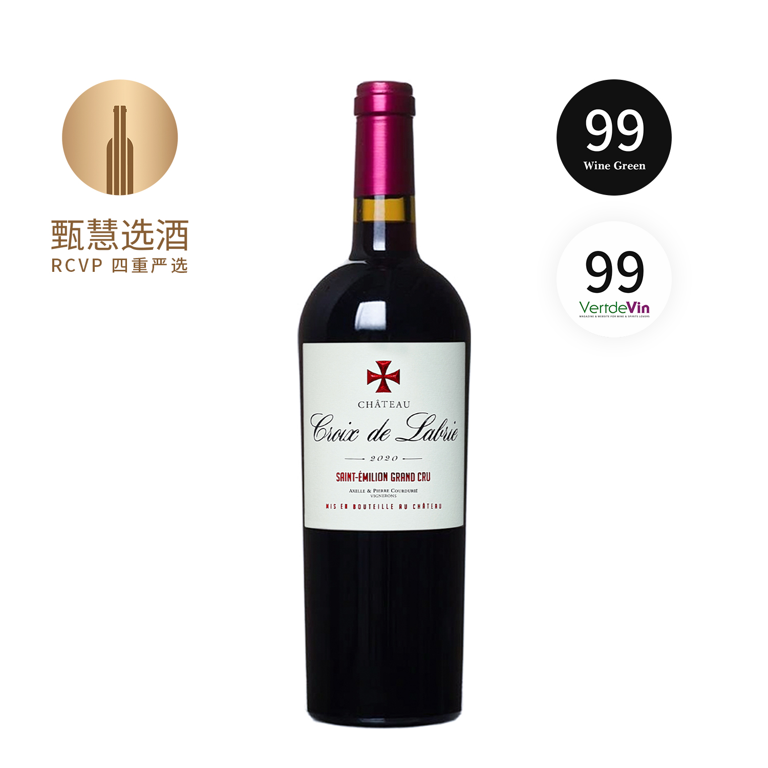 克罗斯酒庄干红葡萄酒2020 15%vol 750ml 法国 圣埃美隆
