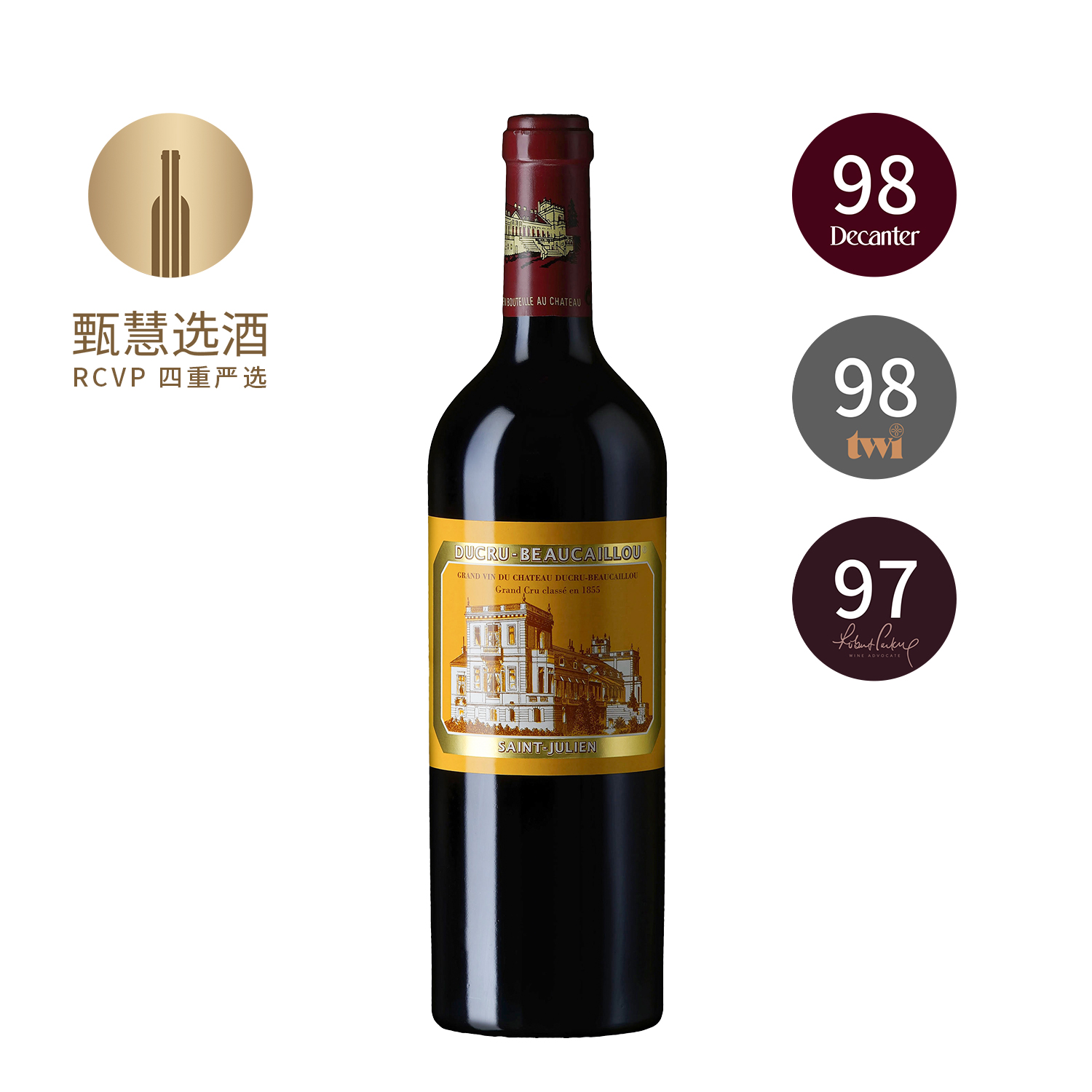 宝嘉龙城堡红葡萄酒2005 13%vol 750ml 法国 圣朱利安