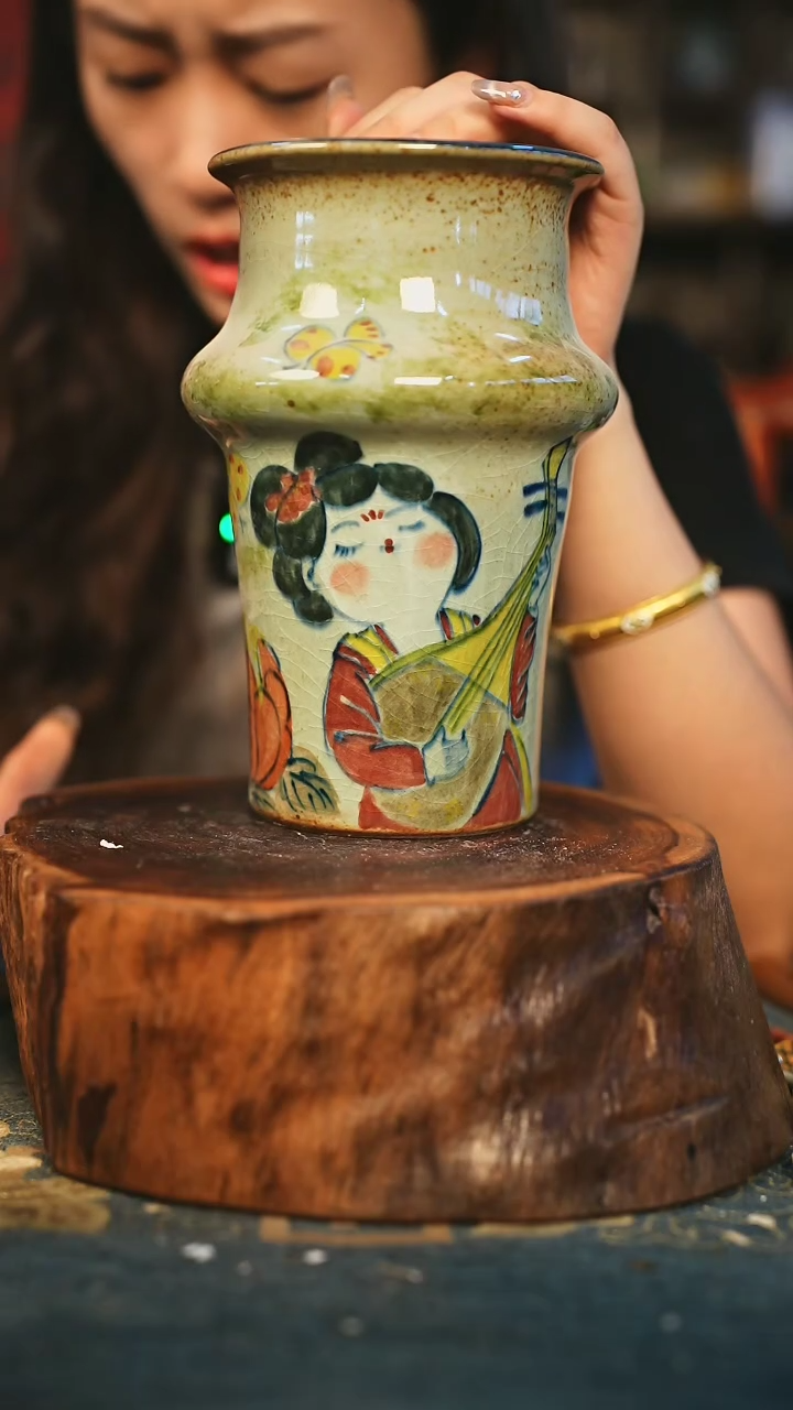 【闪购商品】瓷片手工手绘，高温釉下彩