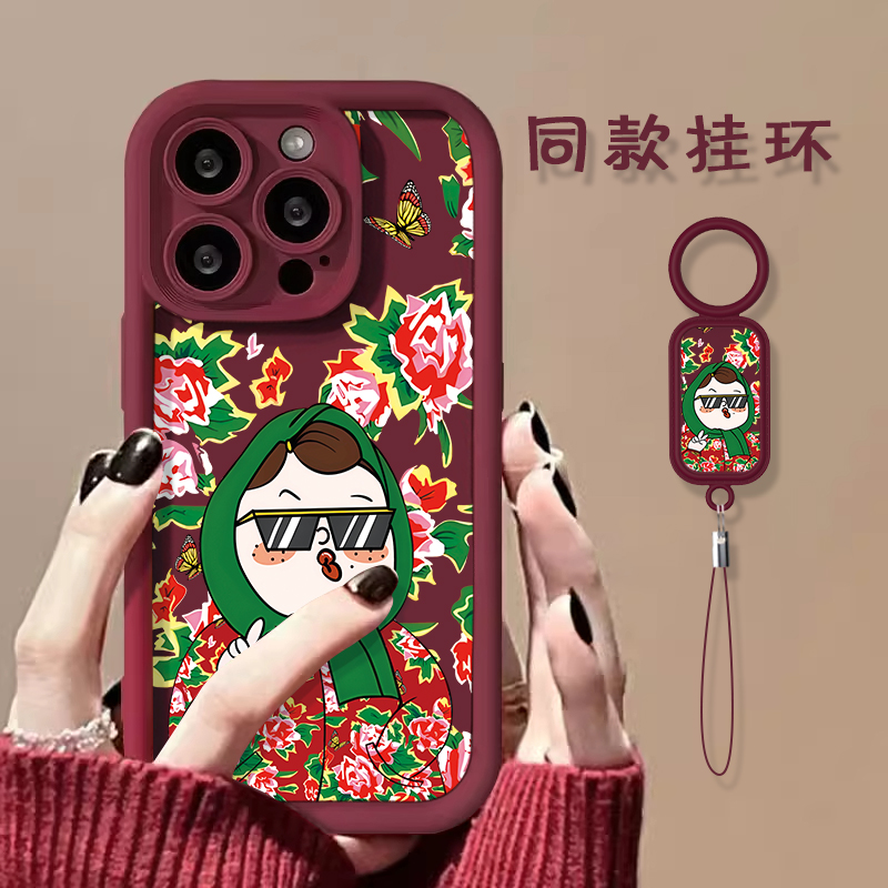 土潮大棉袄苹果15promax手机壳iPhone14新款13防摔12女11硅胶XR/7