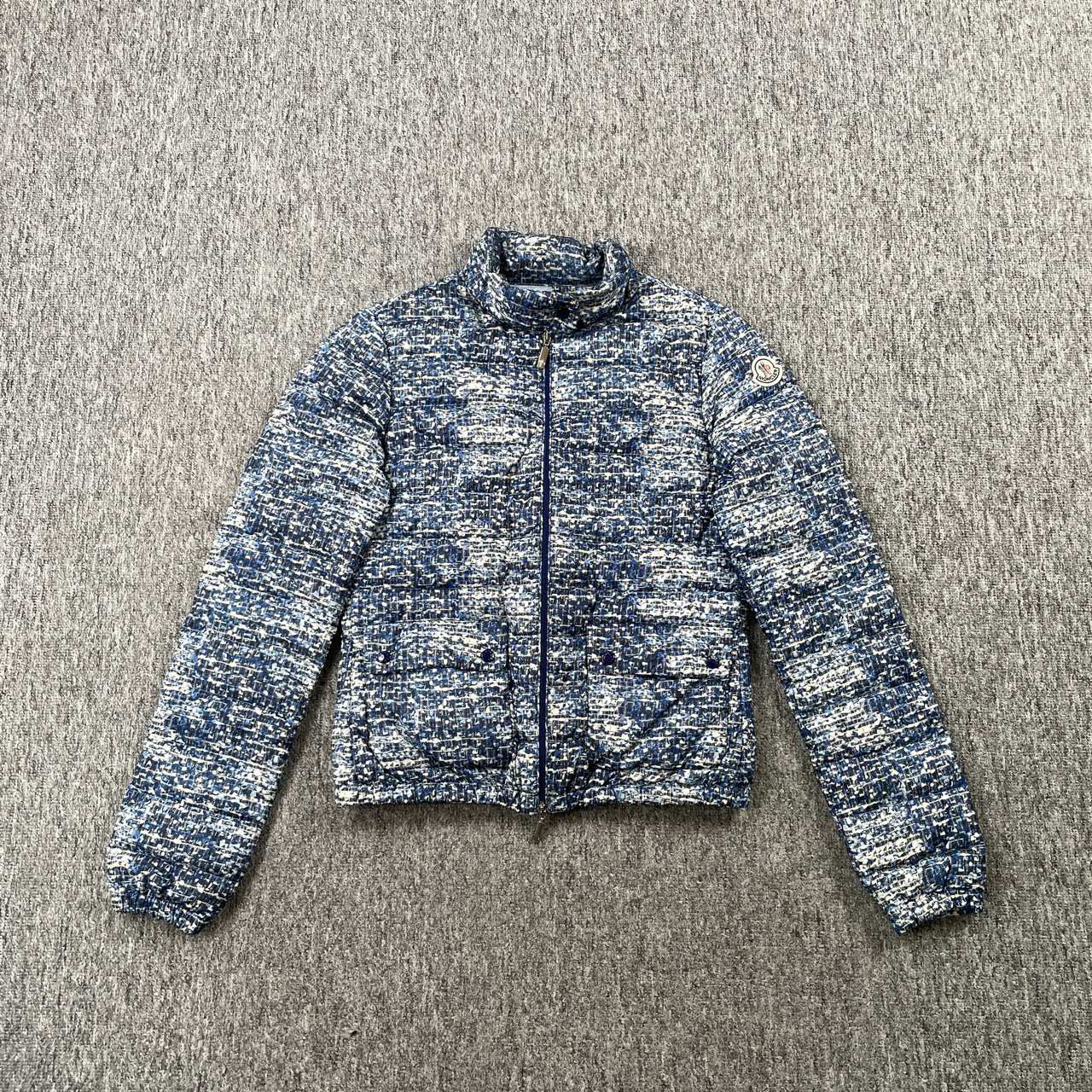 4908/Moncler蓝色拼色薄款羽绒服/0码/97新