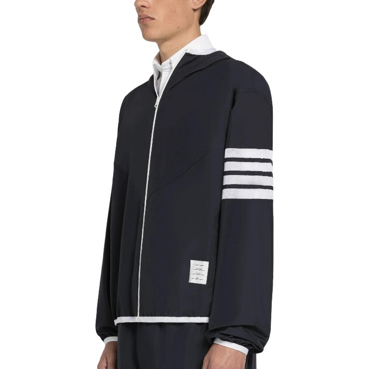 99新 THOMBROWNE 8885/ SS23 海军蓝四条纹拉链夹克/2码/99新