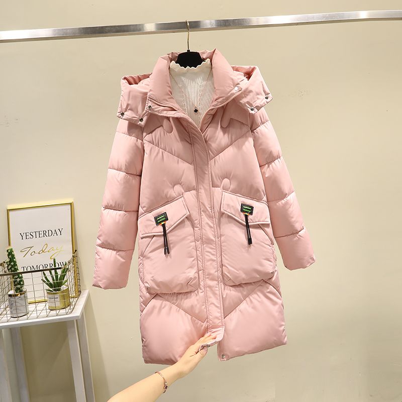 雅鹿羽绒羽绒服女中长款韩版宽松显瘦冬季棉袄外套2023新款棉衣女