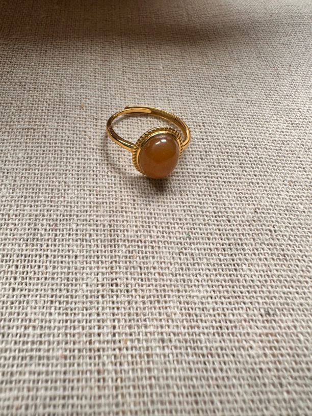 和田玉s925戒指唯有糖色不负秋