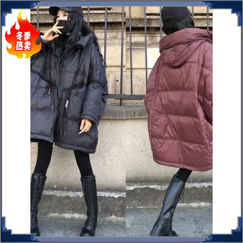 2023年冬季新款抽绳连帽大口袋蝙蝠袖90白鸭绒大版宽松羽冬季热卖