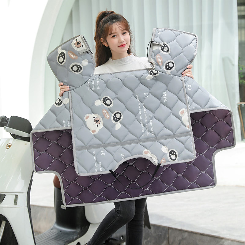 电车挡风被加大电动车四季中厚防雨电摩电瓶车风挡防风罩通用