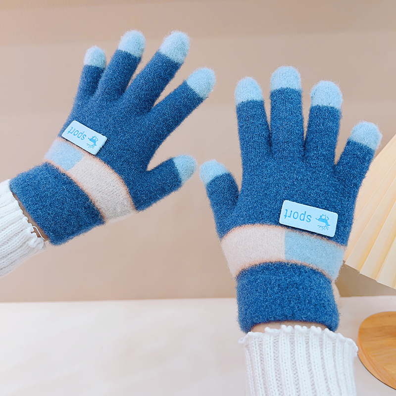 5-11岁儿童手套男孩保暖手套秋冬季毛绒加厚中大童小学生小孩手套