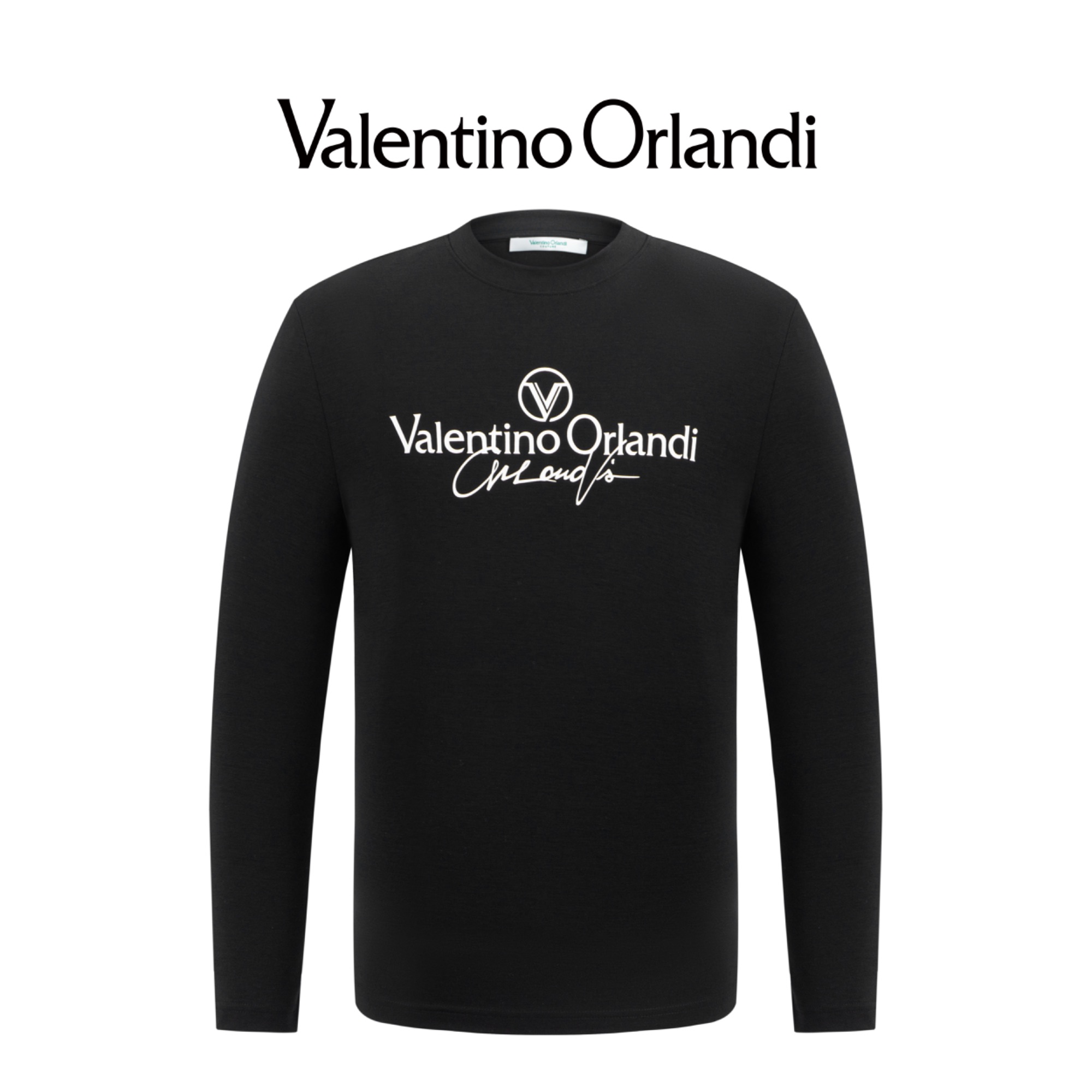 华伦天奴.奥兰迪男士时尚休闲百搭圆领长袖T恤1VT152455