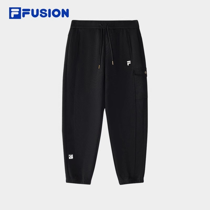 FILA FUSION斐乐正品长裤冬季新款时尚加绒宽松工装裤T11W443605F