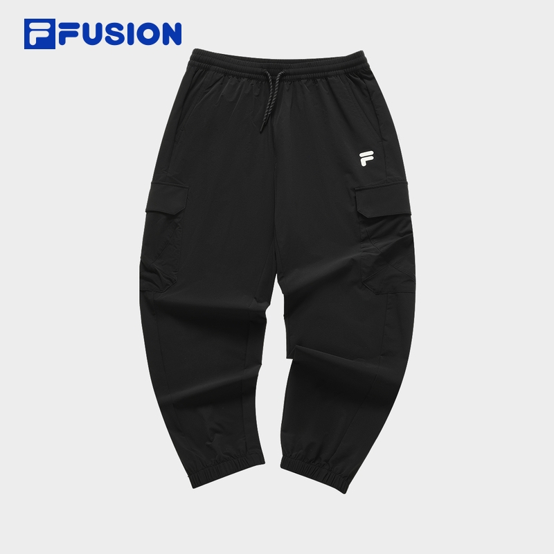 FILAFUSION潮牌男梭织高能感长裤透气弹力运动裤T11M421801F