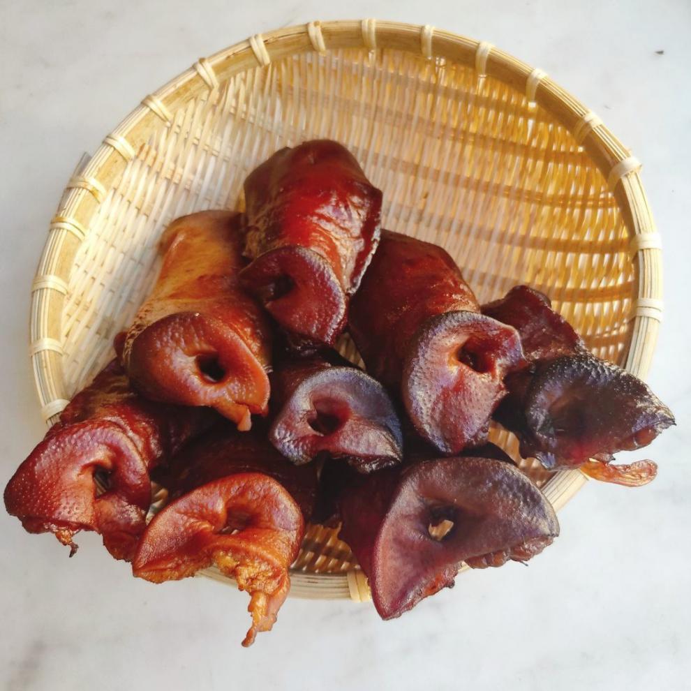 3斤  腊猪嘴  烟熏腊猪嘴 农家烟熏土家恩施非四川湖南