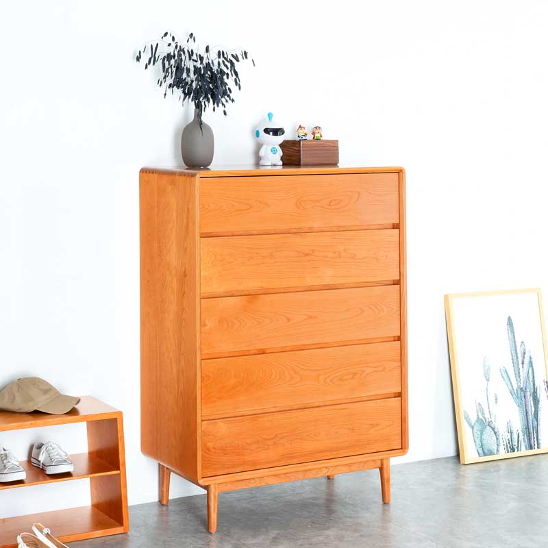 88北美红樱桃木五斗柜