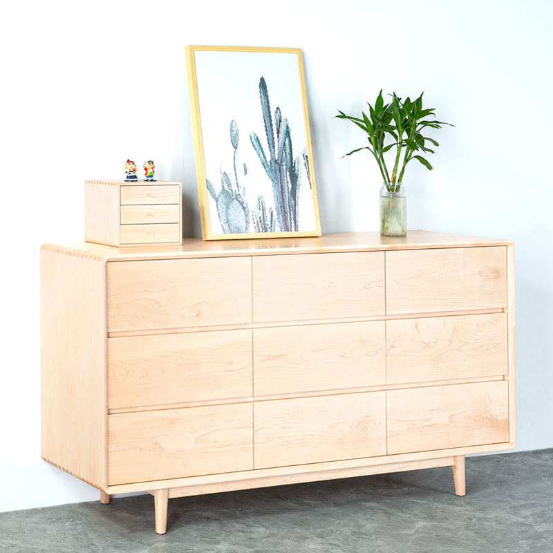 172北美硬枫木九斗柜