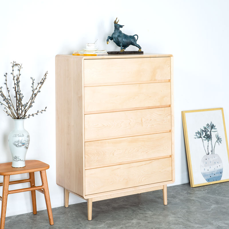 88北美硬枫木五斗柜