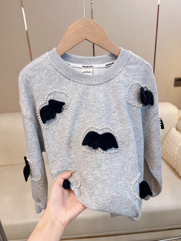 小资女，女童早秋2024翅膀大卫衣