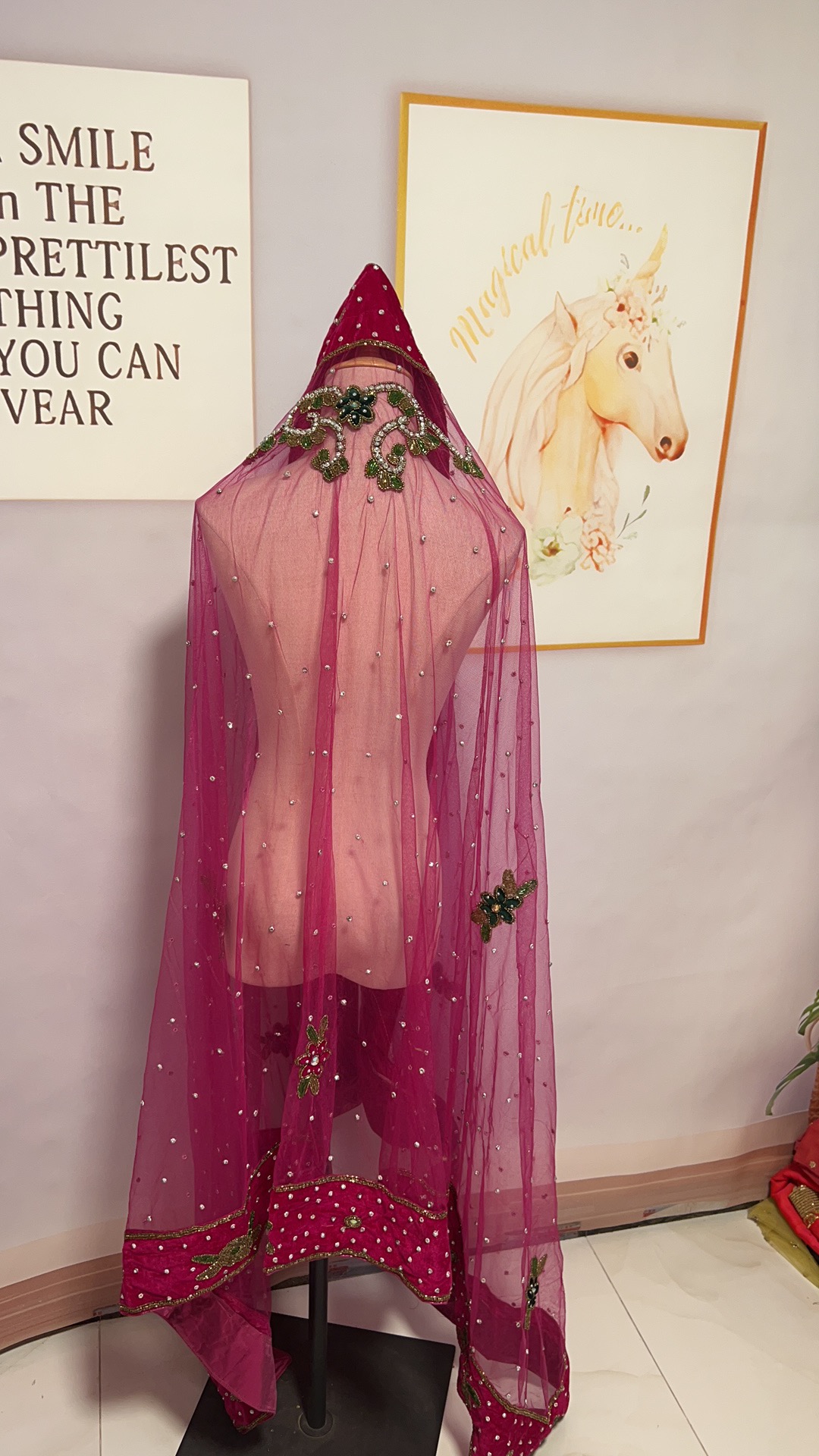 印度重工钉珠套装，纱丽➕裙子，没有上衣料，看清楚拍