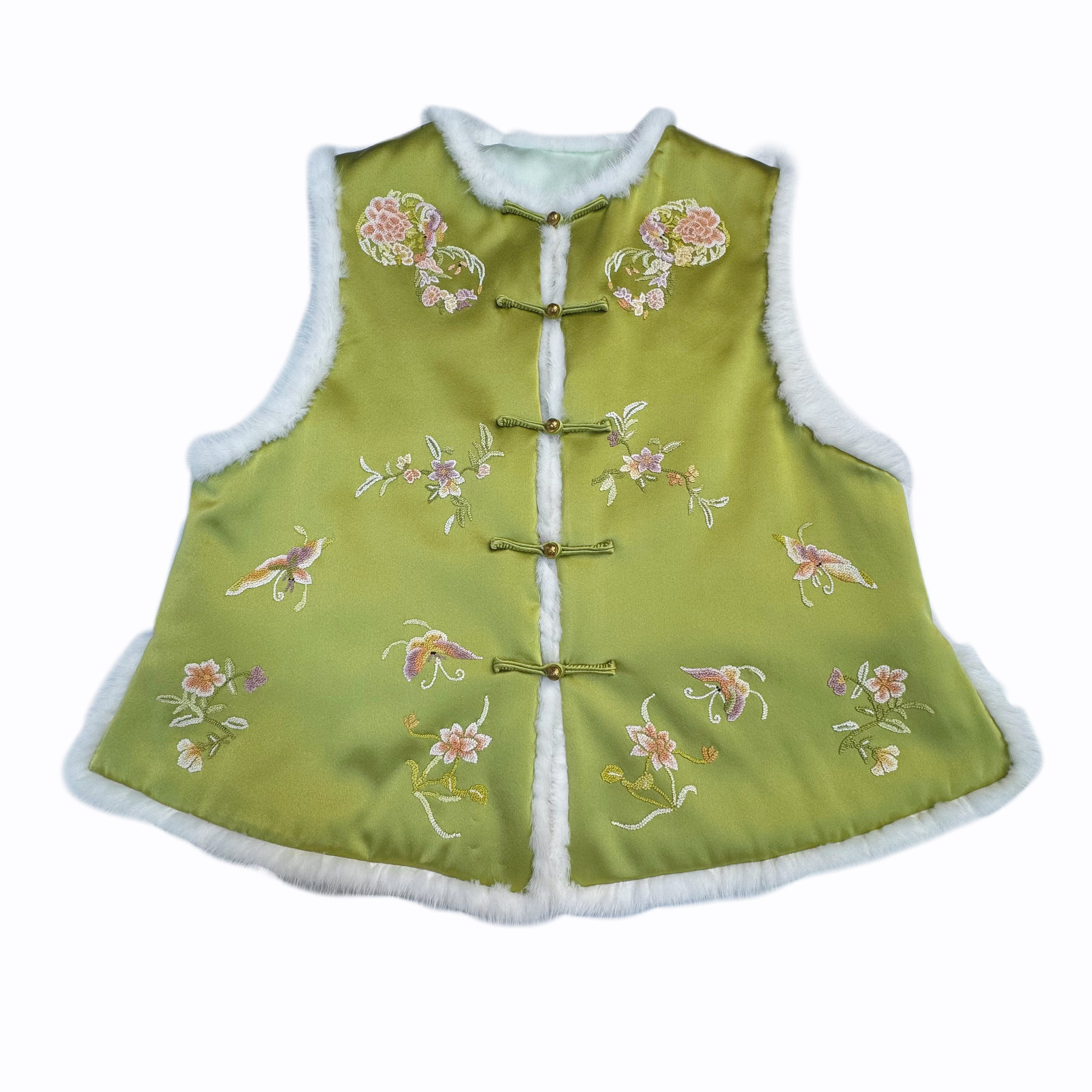 【禧娴】新中式 手工苏绣 重工 棉马夹