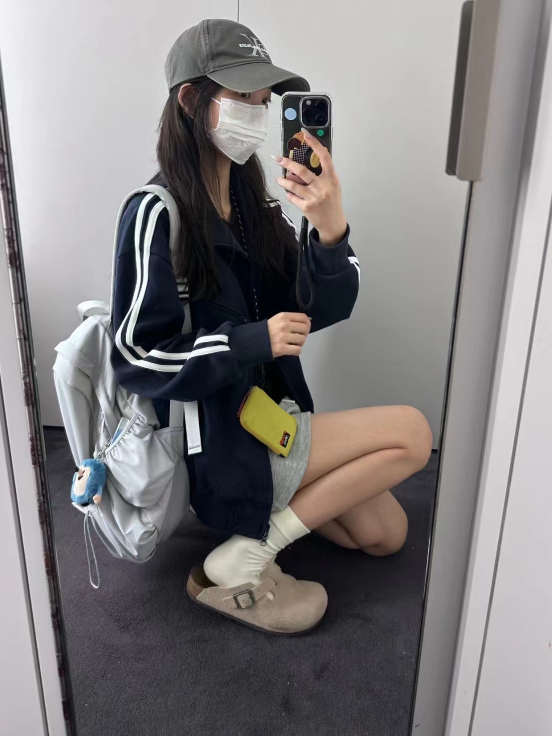 【勃肯半托棉】女士半拖勃肯包头拖鞋时尚透气软底防滑平底厚底秋季