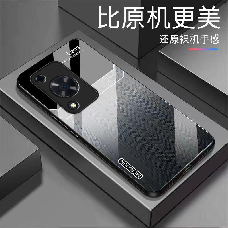 华为畅享70手机壳畅享70玻璃拉丝英文商务休闲男款时尚保护套复古