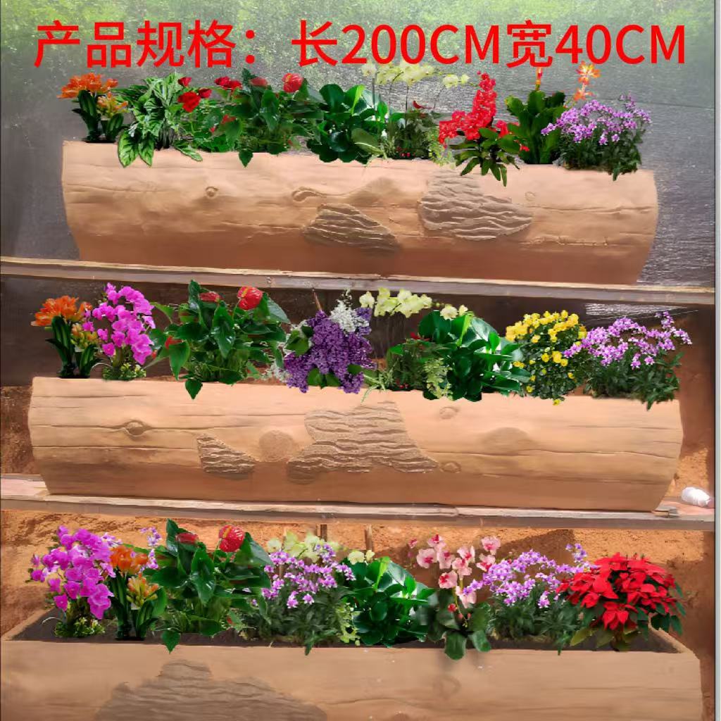 钢筋水泥制作全手工制作品庭院花盆高端大气上档次