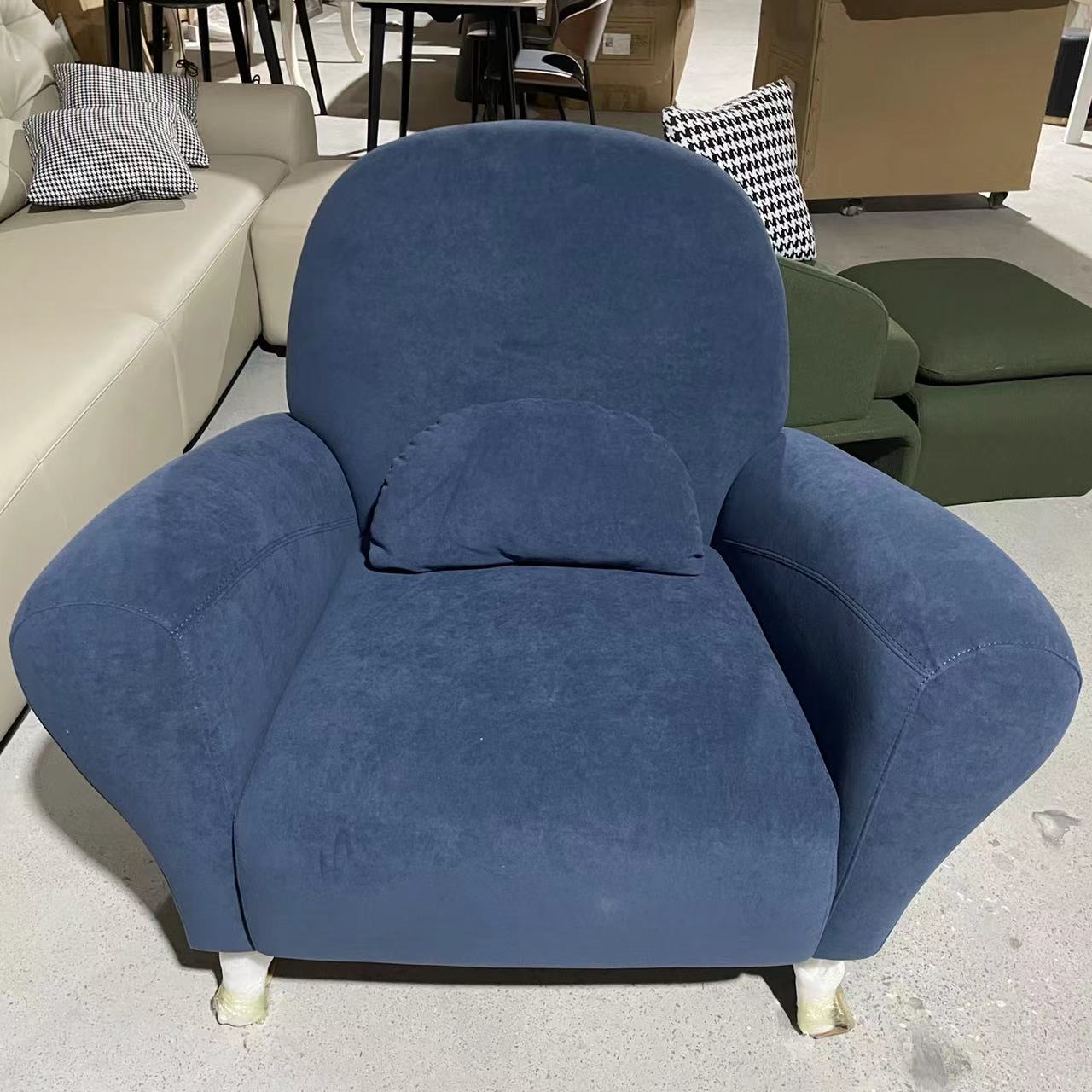 蓝色休闲单人椅95*75*90