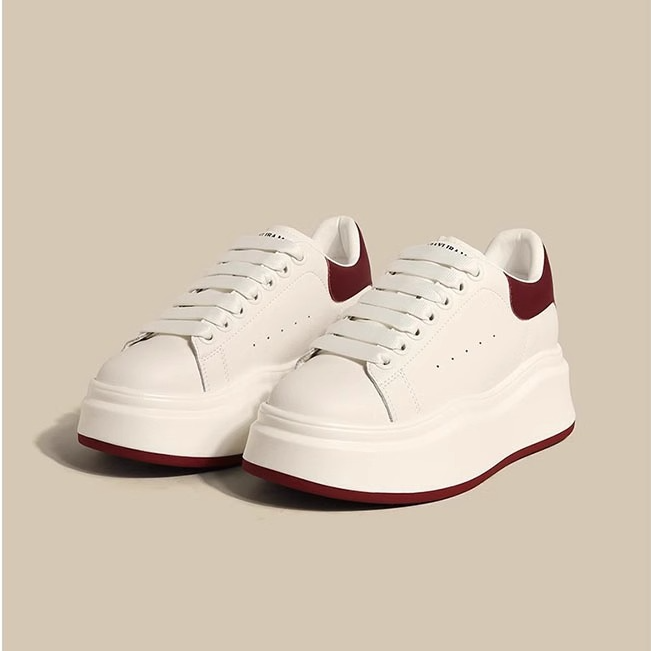 回力瑞麦昆小白鞋女2024春季新款高级感百搭透气厚底增高运动板鞋