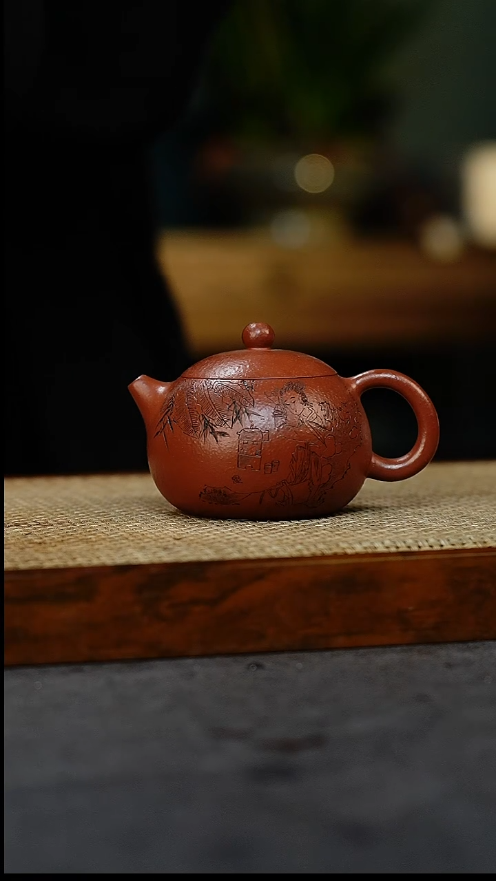 【闪购商品】紫砂茶壶西施 生砂大红袍 200 冯记