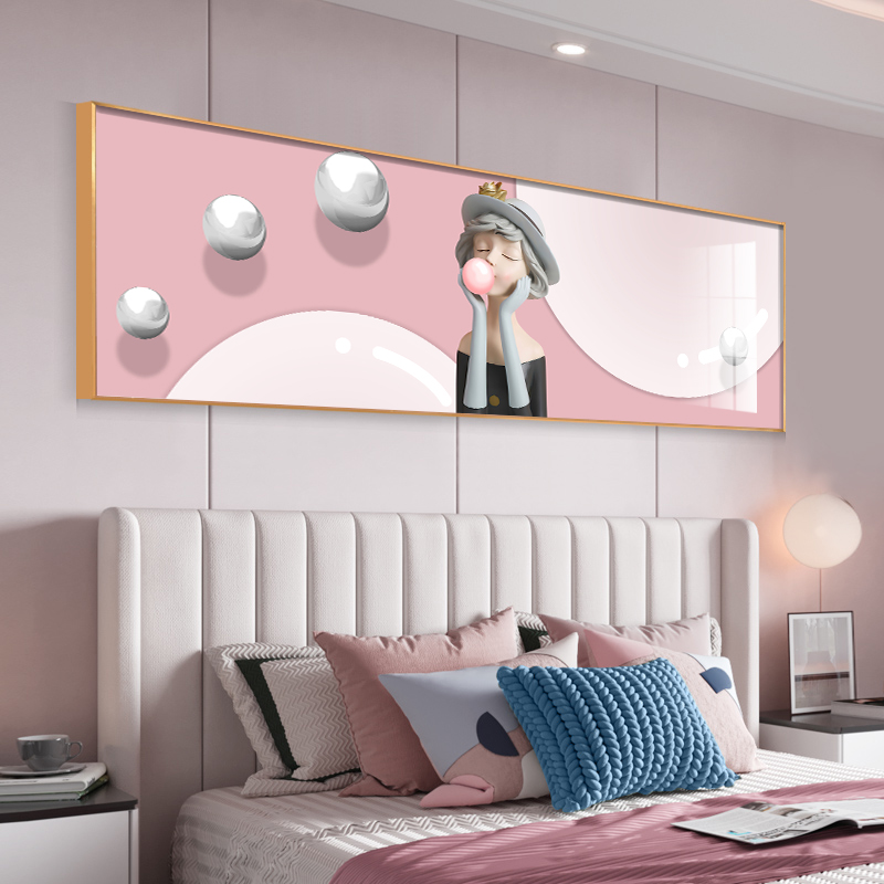 儿童房床头墙面装饰画女孩房间卧室挂画男孩男童女童布置卡通壁画