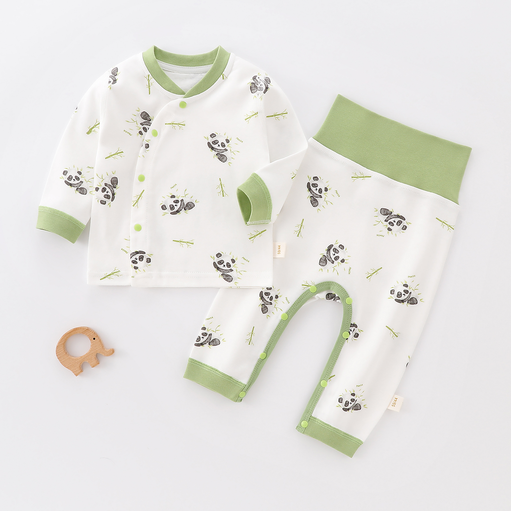 【三倍柔顺】纯棉四季款新生婴儿无骨内衣套装分体宝宝秋衣裤