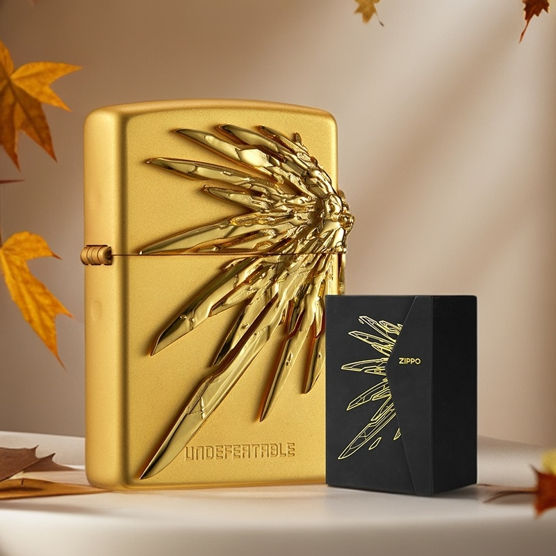 zippo打火机正品祈光之翼原装进口煤油防风火机男士礼物TC9901TZ