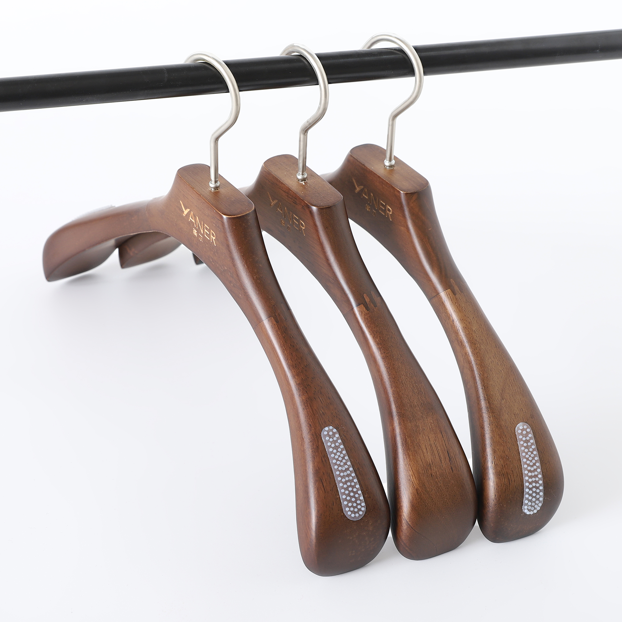 【大衣收纳季】羊绒大衣神仙伴侣黑胡桃色木色木质衣架