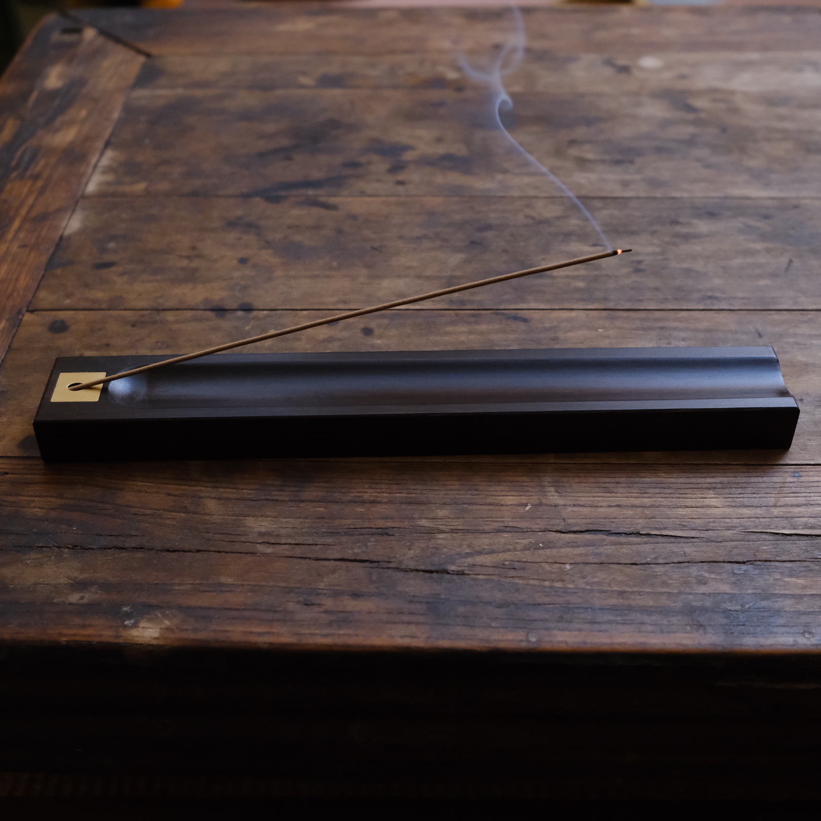 【四雅】黑檀木实木香插长24cm左右完美主义勿拍线香香插