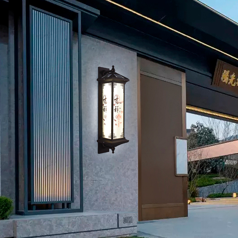 户外新中式户外新中式防水太阳能别墅台灯庭院灯防水太阳能阳台