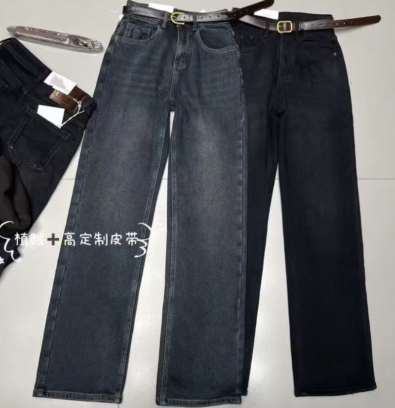 显高显瘦冬季加绒牛仔裤