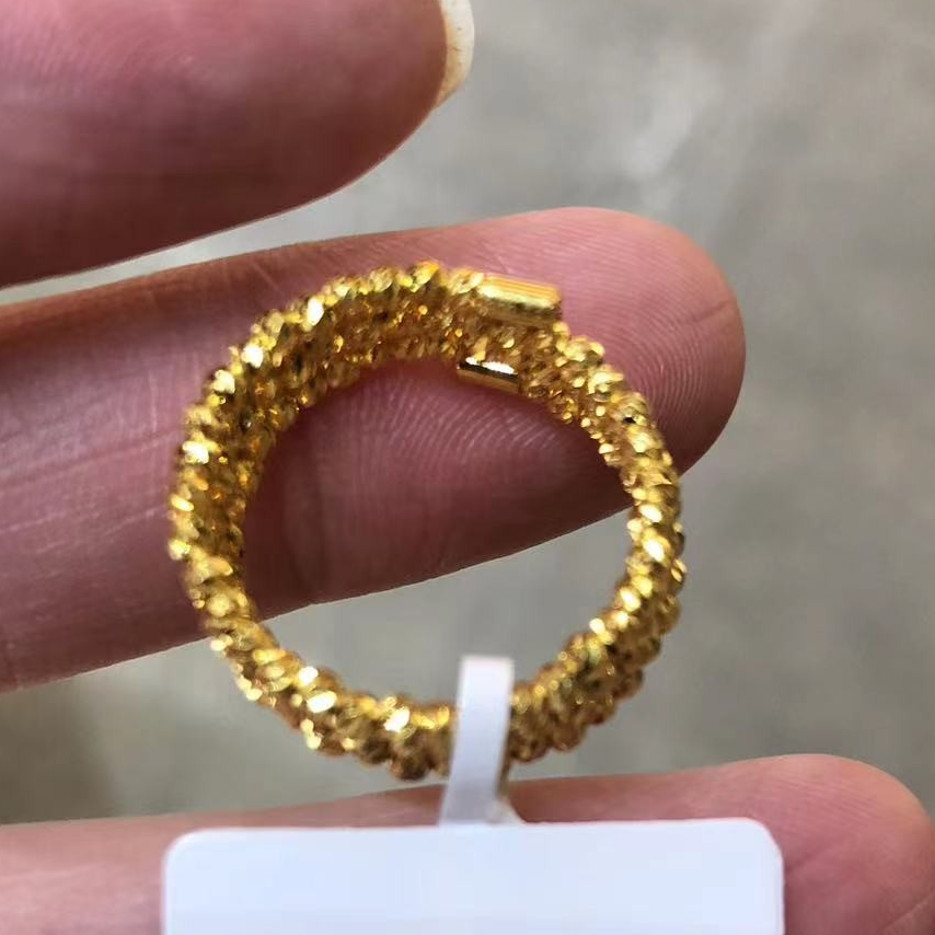 中国黄金 5G足金弹簧戒指DZ