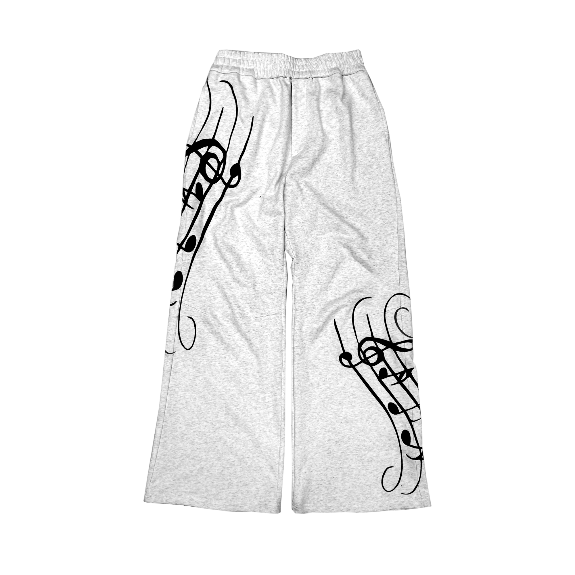 CHAI (拆) 24AW运动乐谱刺绣原创设计街头刺绣休闲百搭宽松卫裤