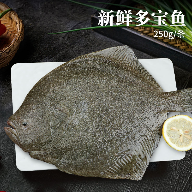 【北海湾】多宝鱼新鲜海鱼速冻锁鲜5条装