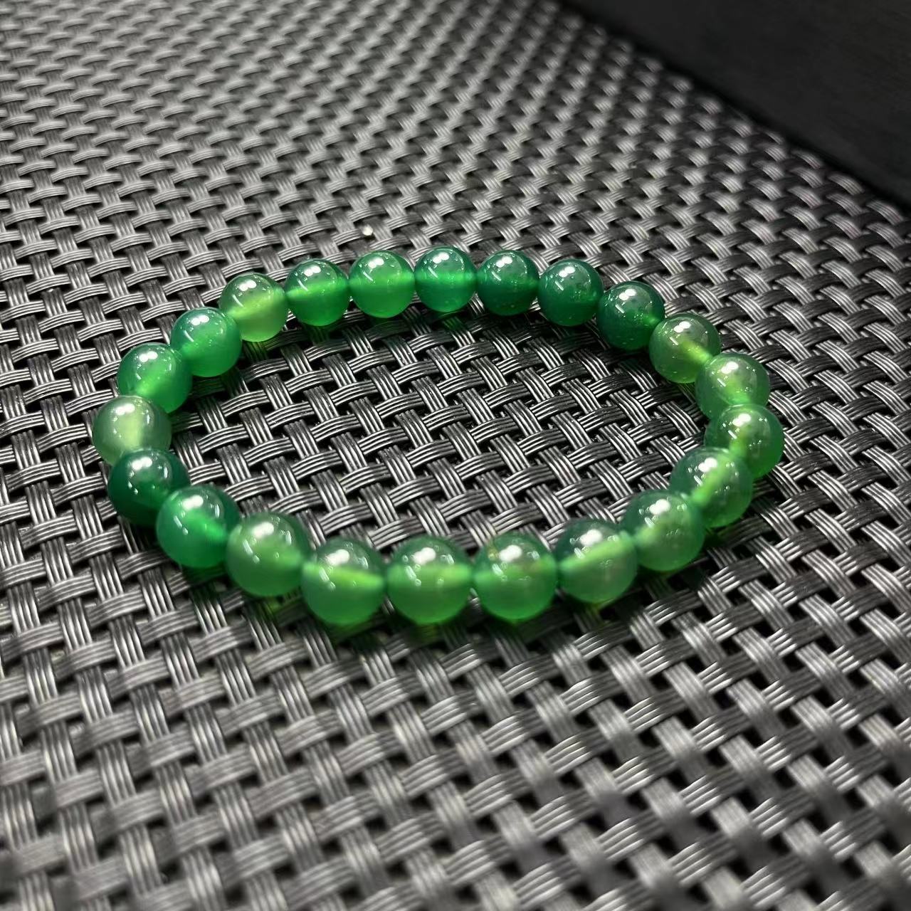 【德哥珠宝】绿玛瑙手串一条-15965