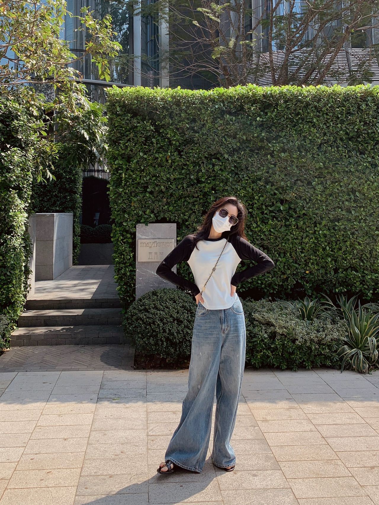 【粉丝立减20】秋冬长袖女T恤插肩袖显瘦内搭打底衫圆领拼接上衣女